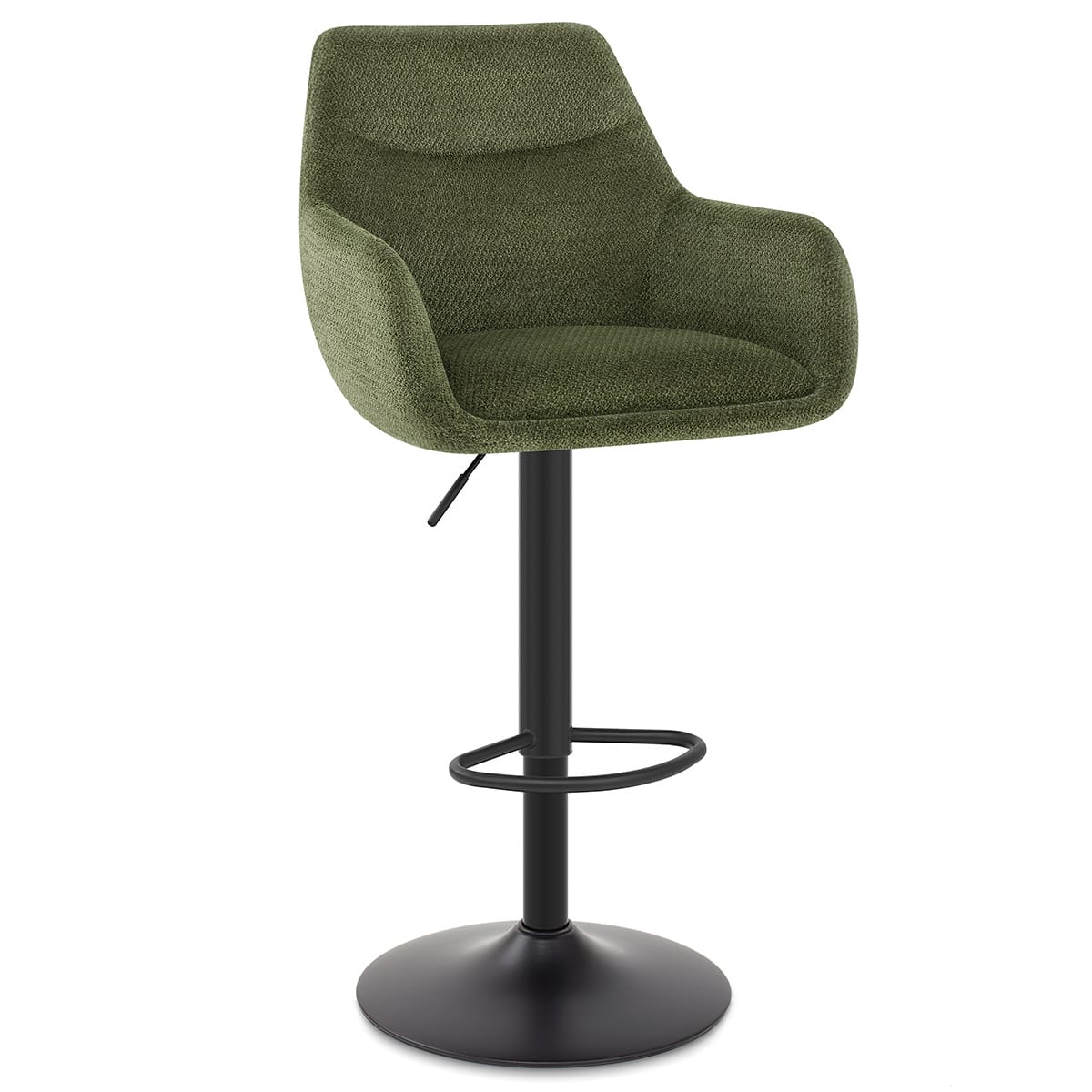 Matteo Bar Stool Green Fabric