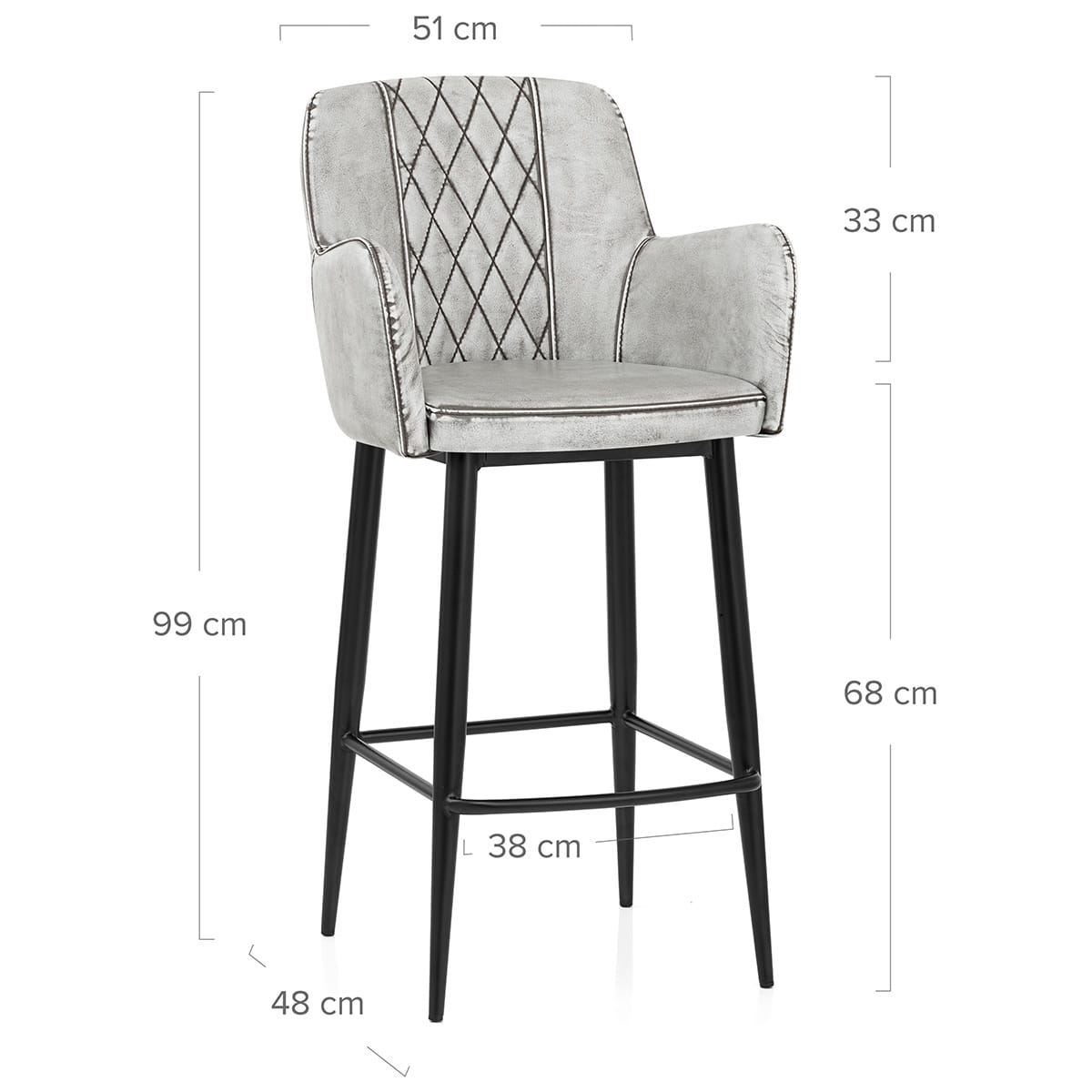 Maverick Bar Stool Vintage White
