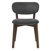 Maya Dark Oak Chair Charcoal Fabric
