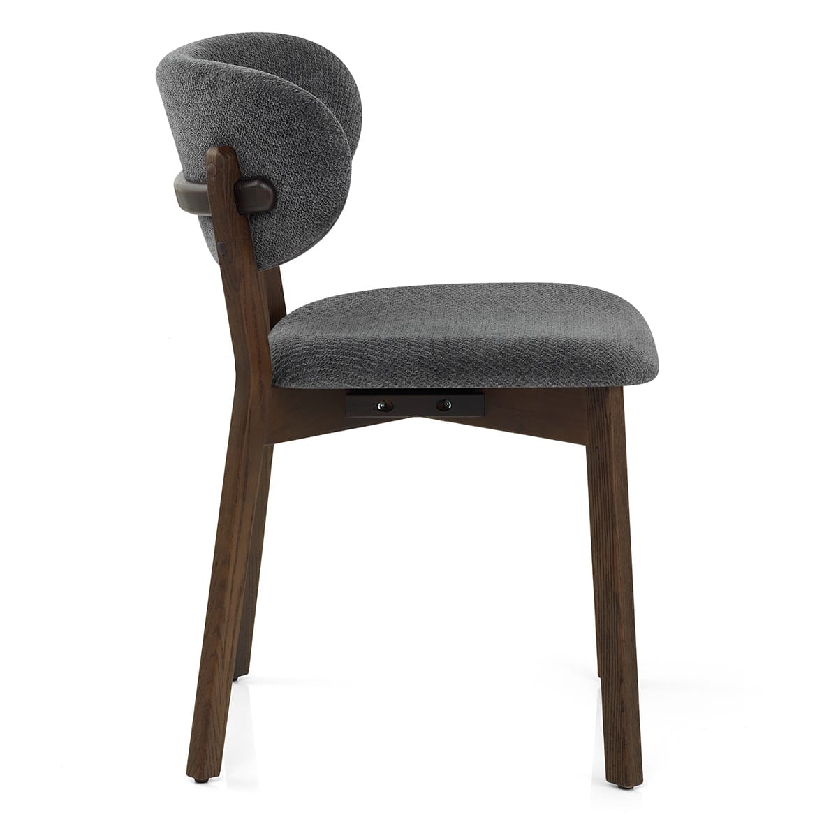 Maya Dark Oak Chair Charcoal Fabric