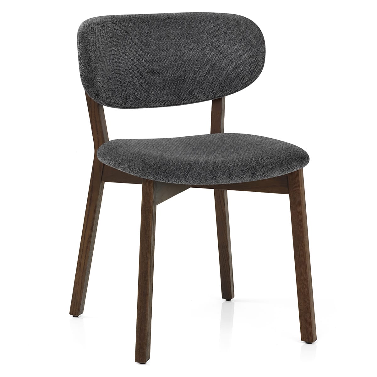 Maya Dark Oak Chair Charcoal Fabric