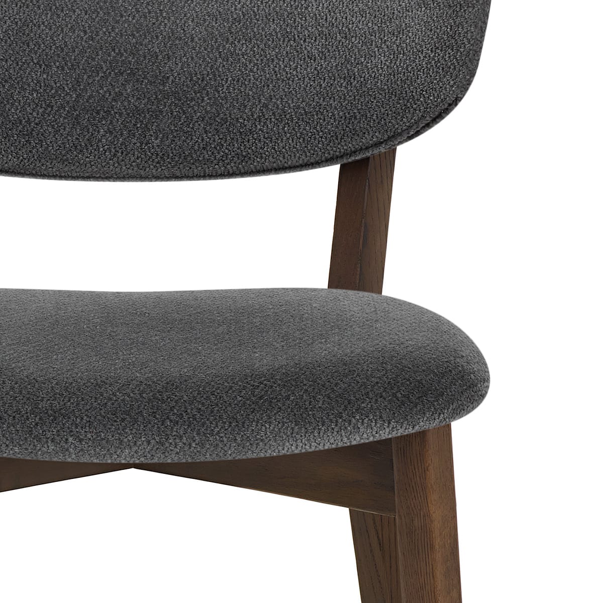 Maya Dark Oak Chair Charcoal Fabric