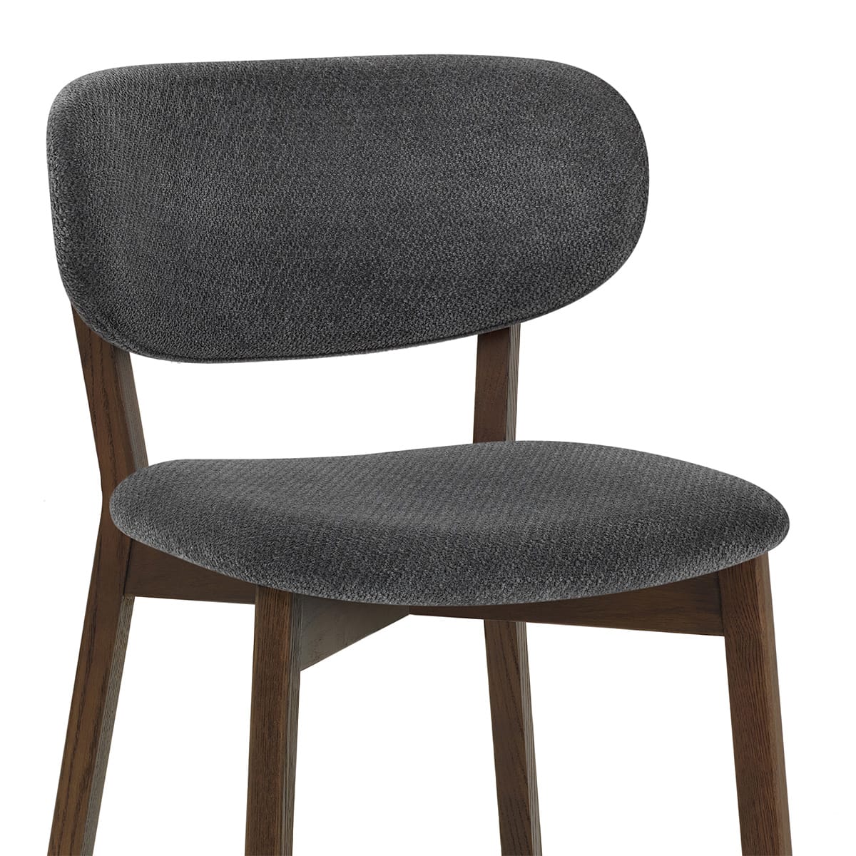 Maya Dark Oak Chair Charcoal Fabric