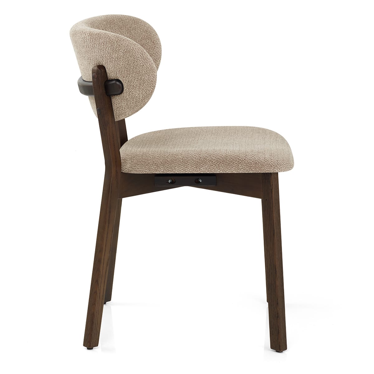 Maya Dark Oak Chair Tweed Fabric