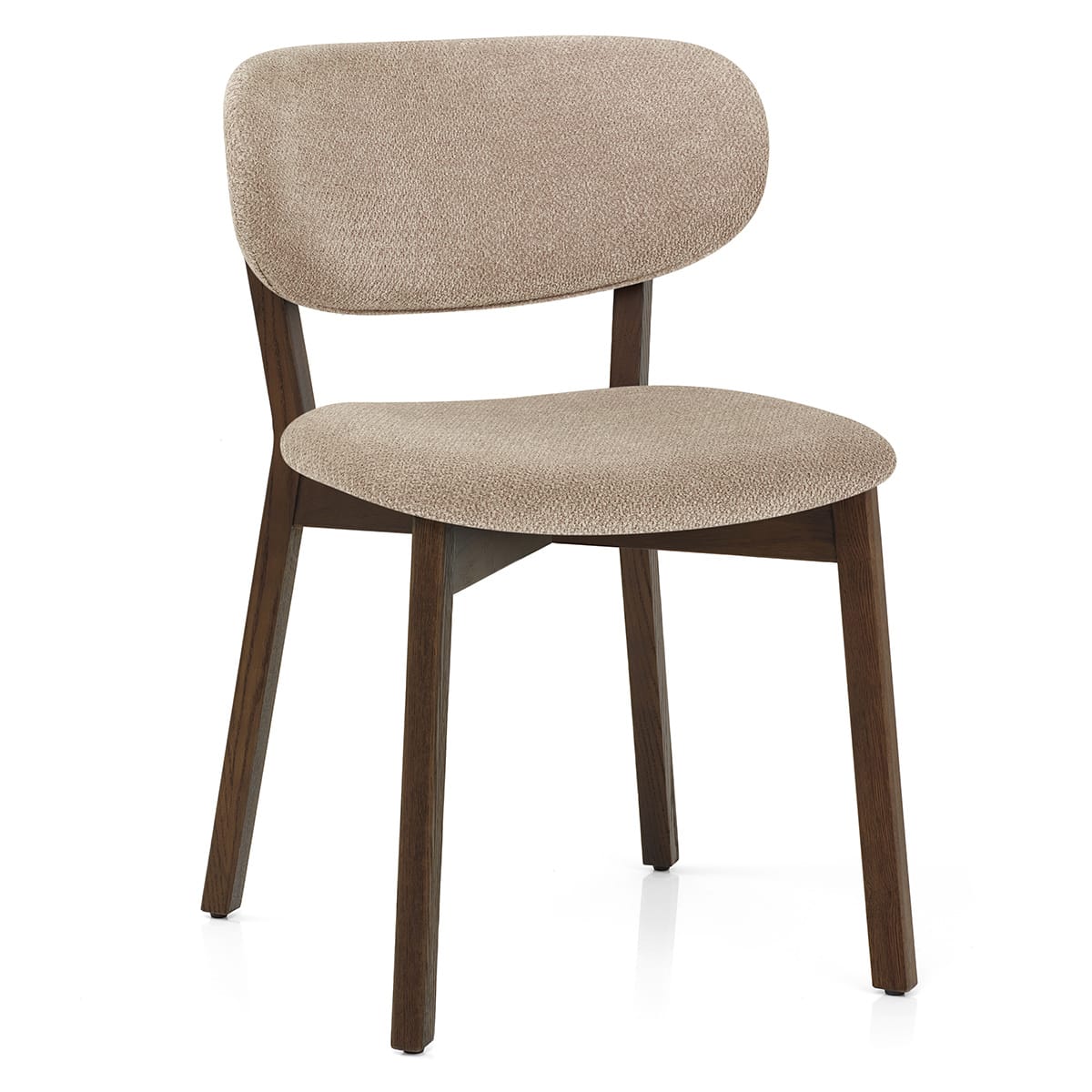 Maya Dark Oak Chair Tweed Fabric