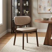 Maya Dark Oak Chair Tweed Fabric