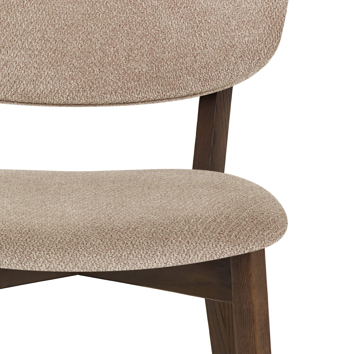 Maya Dark Oak Chair Tweed Fabric