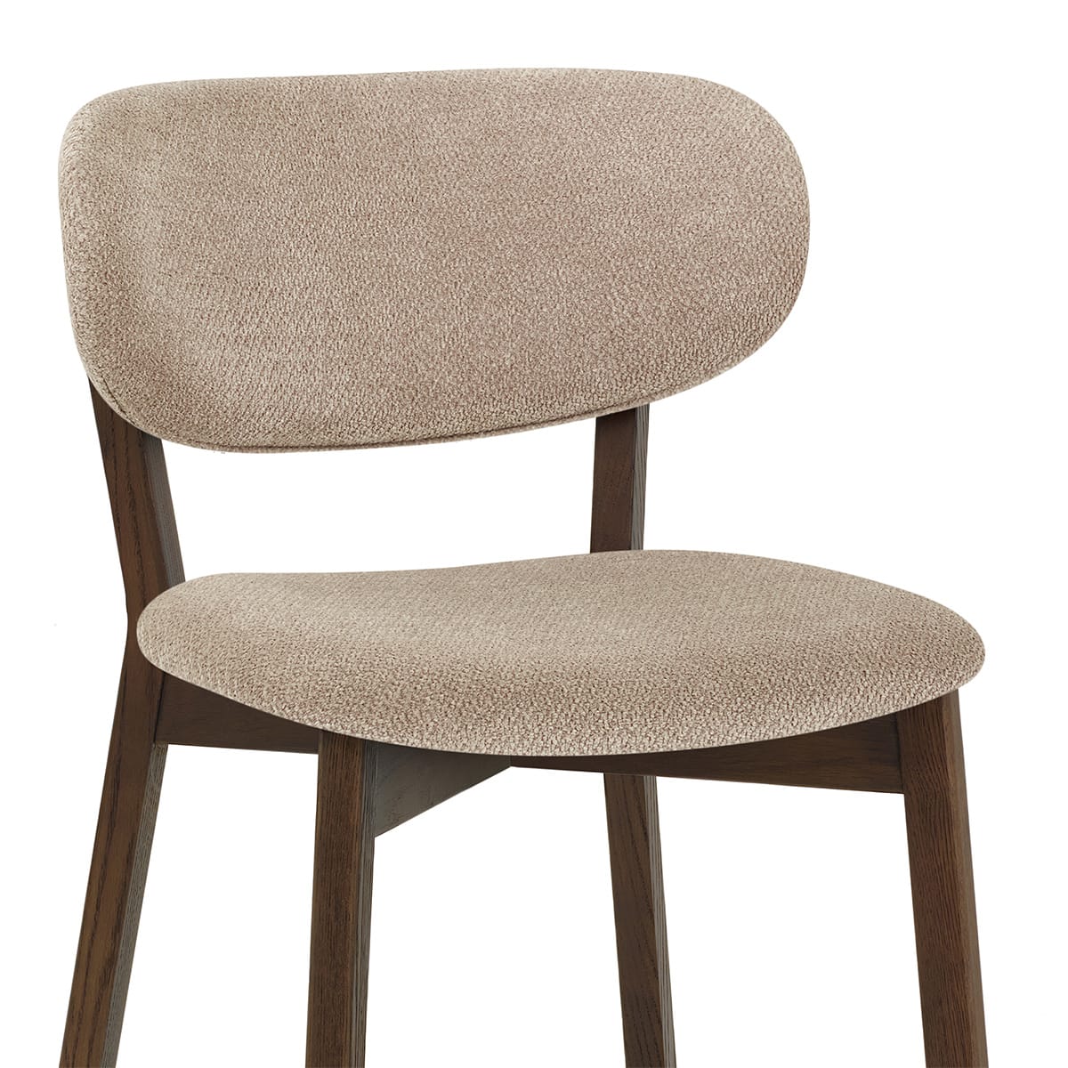 Maya Dark Oak Chair Tweed Fabric