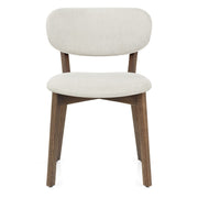 Maya Light Oak Chair Ivory Fabric