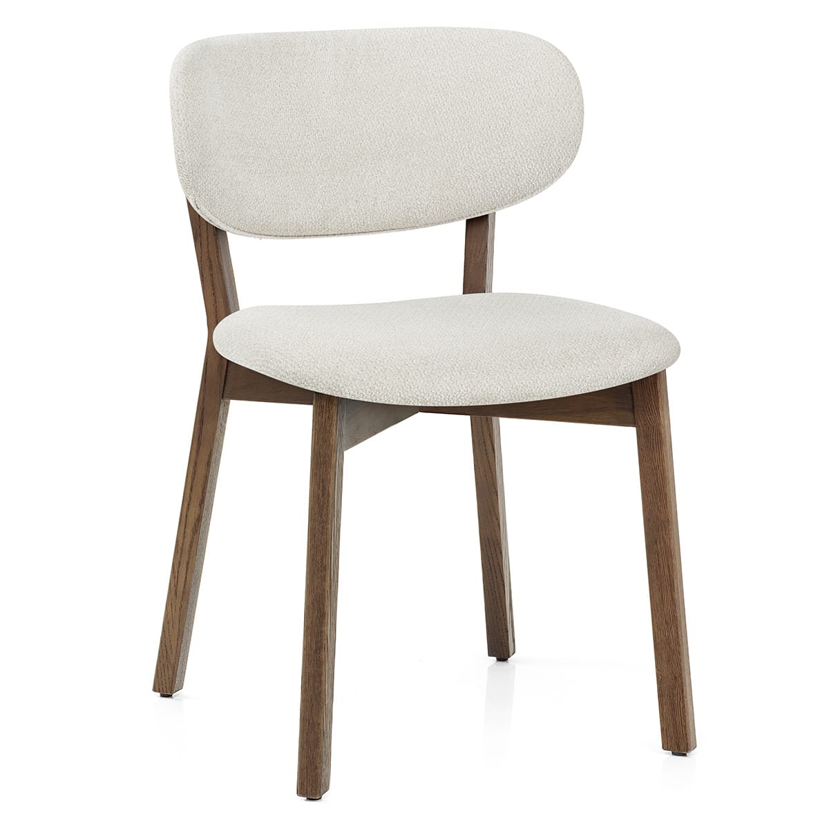 Maya Light Oak Chair Ivory Fabric