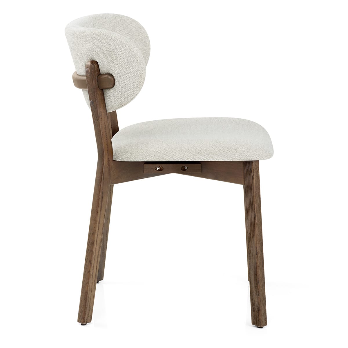 Maya Light Oak Chair Ivory Fabric