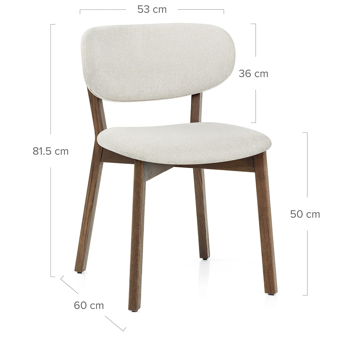 Maya Light Oak Chair Ivory Fabric