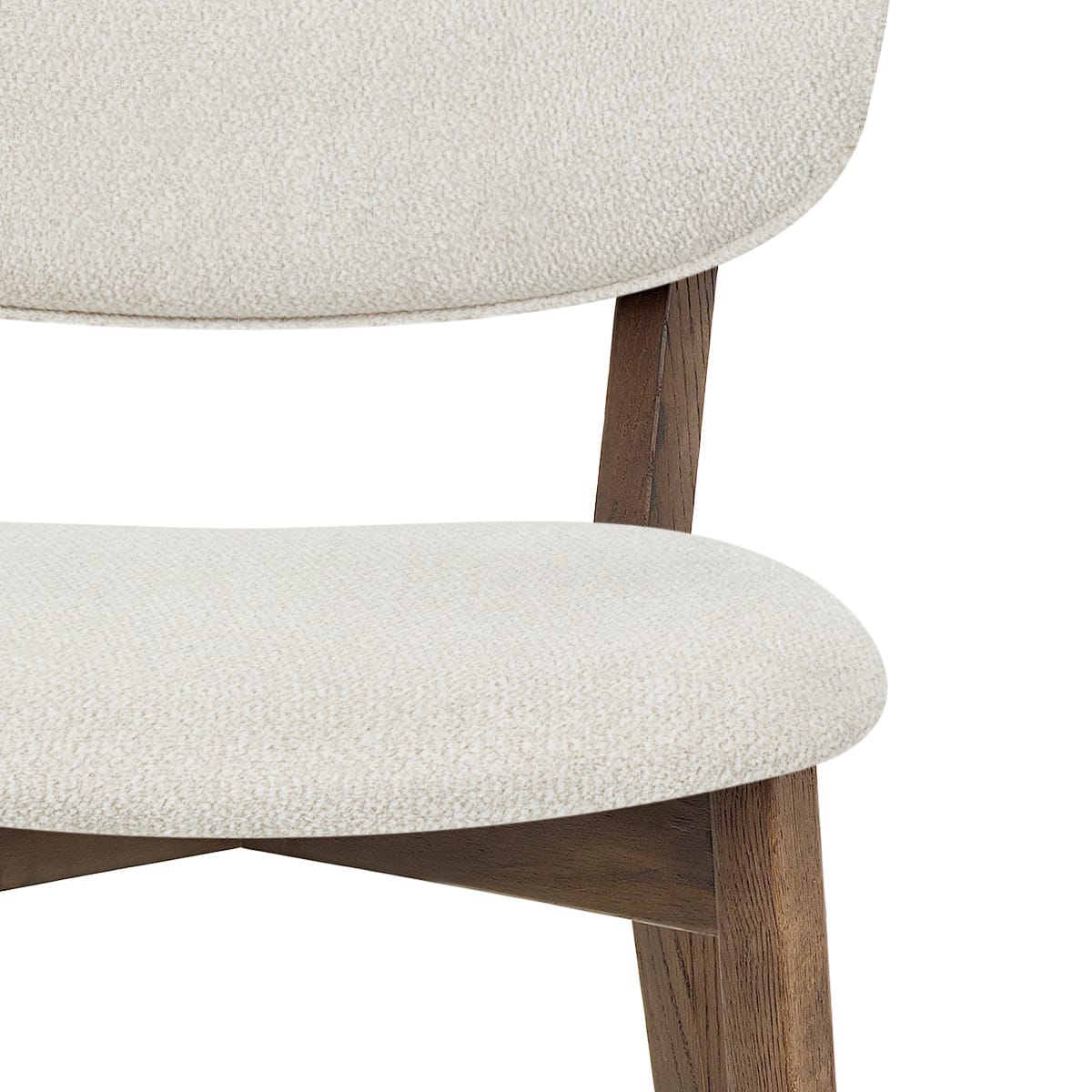 Maya Light Oak Chair Ivory Fabric