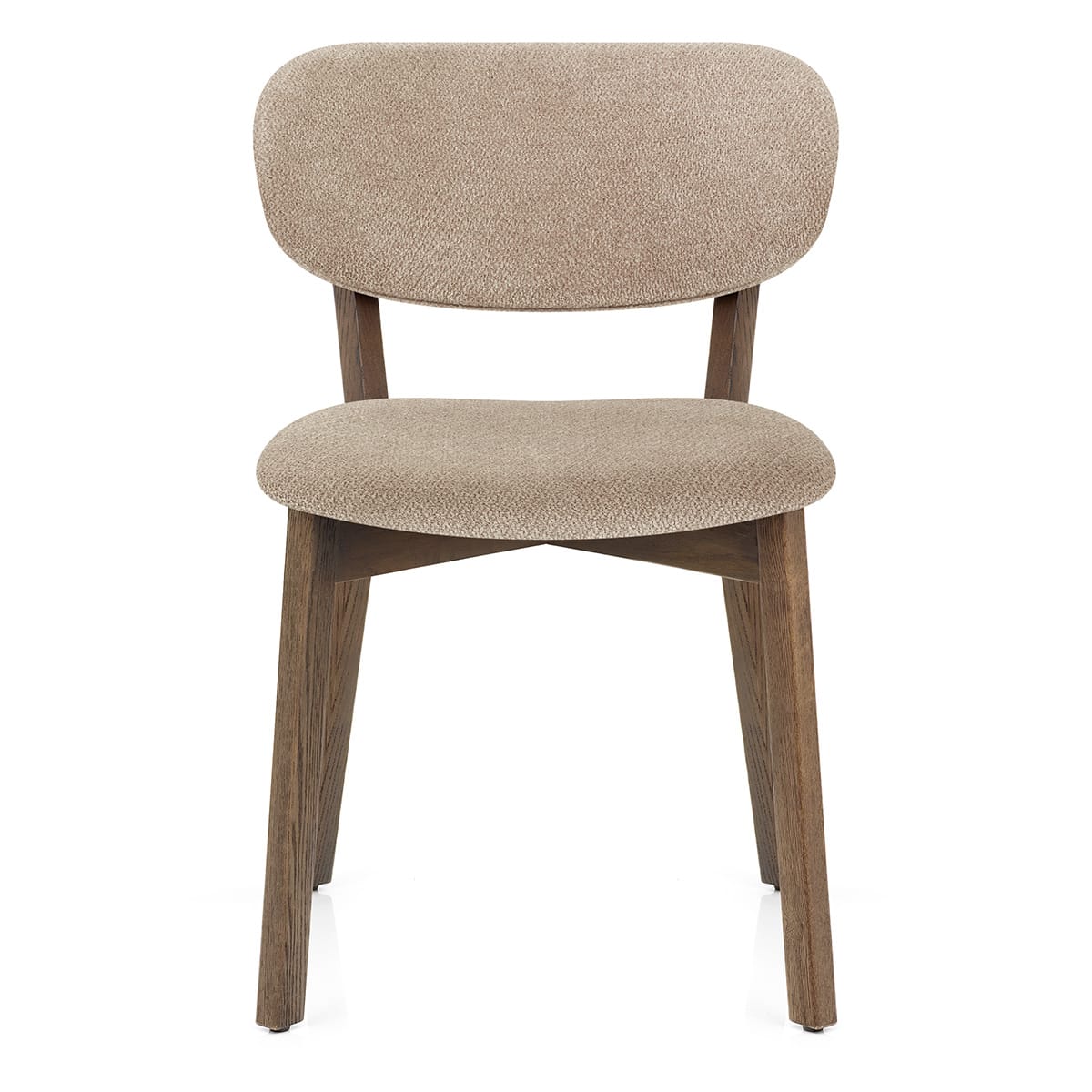 Maya Light Oak Chair Tweed Fabric