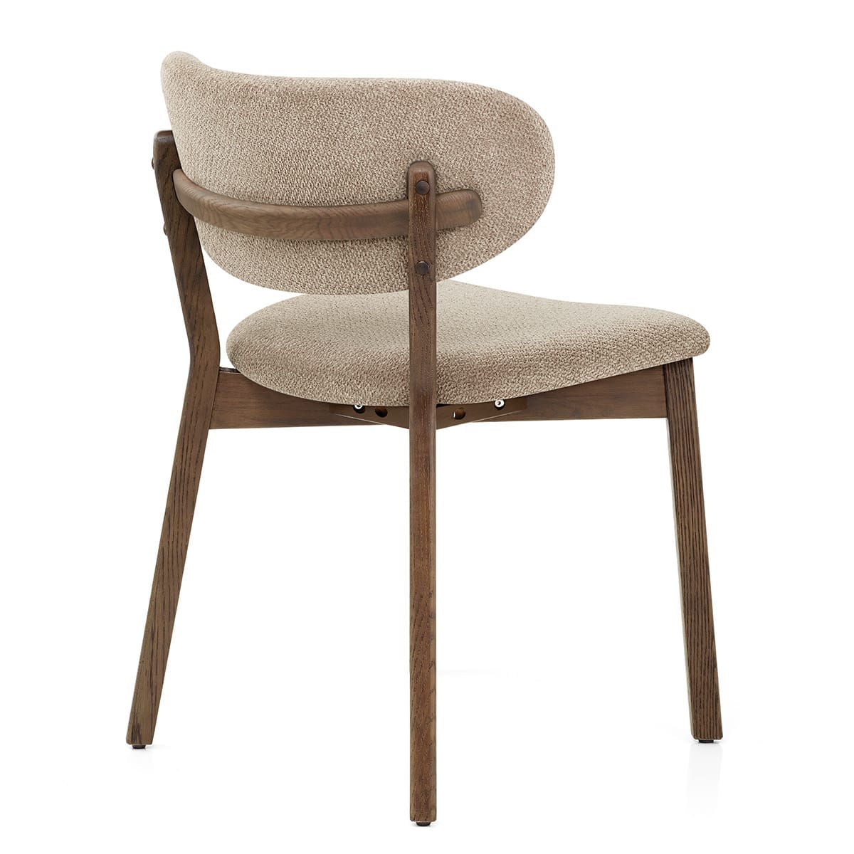 Maya Light Oak Chair Tweed Fabric
