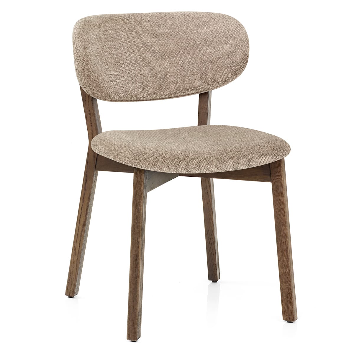 Maya Light Oak Chair Tweed Fabric