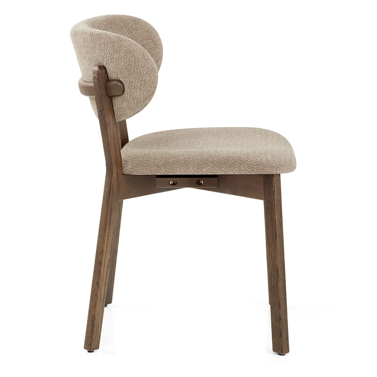 Maya Light Oak Chair Tweed Fabric