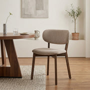 Maya Light Oak Chair Tweed Fabric