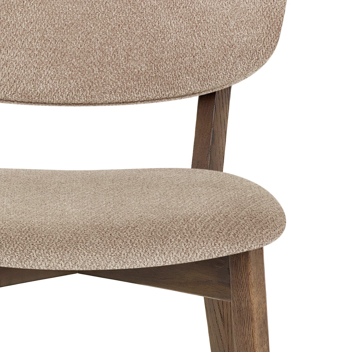 Maya Light Oak Chair Tweed Fabric