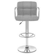 Maze Bar Stool Grey Fabric