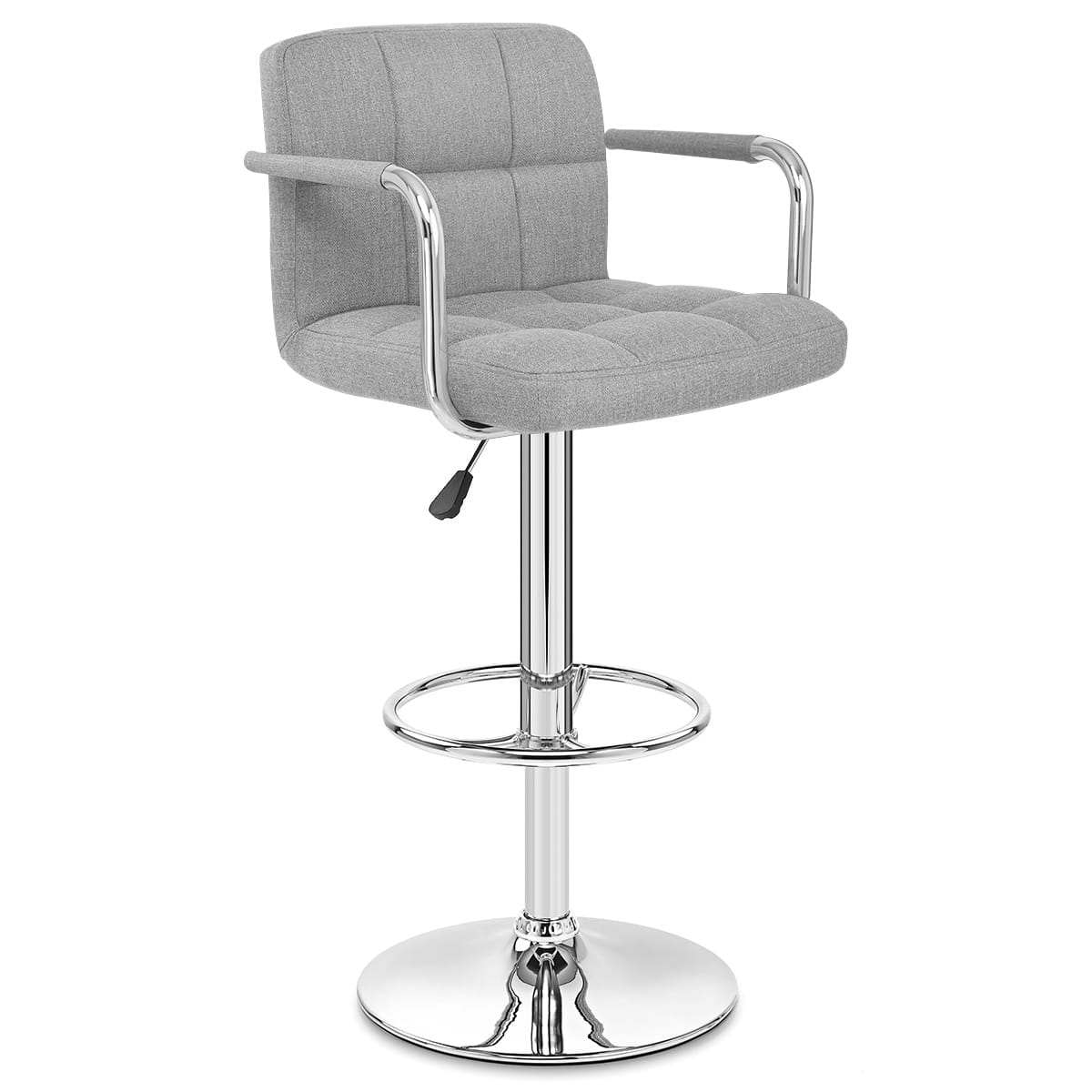 Maze Bar Stool Grey Fabric