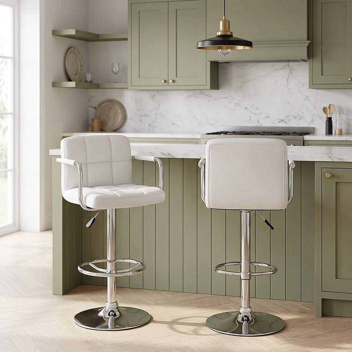 Maze Bar Stool White