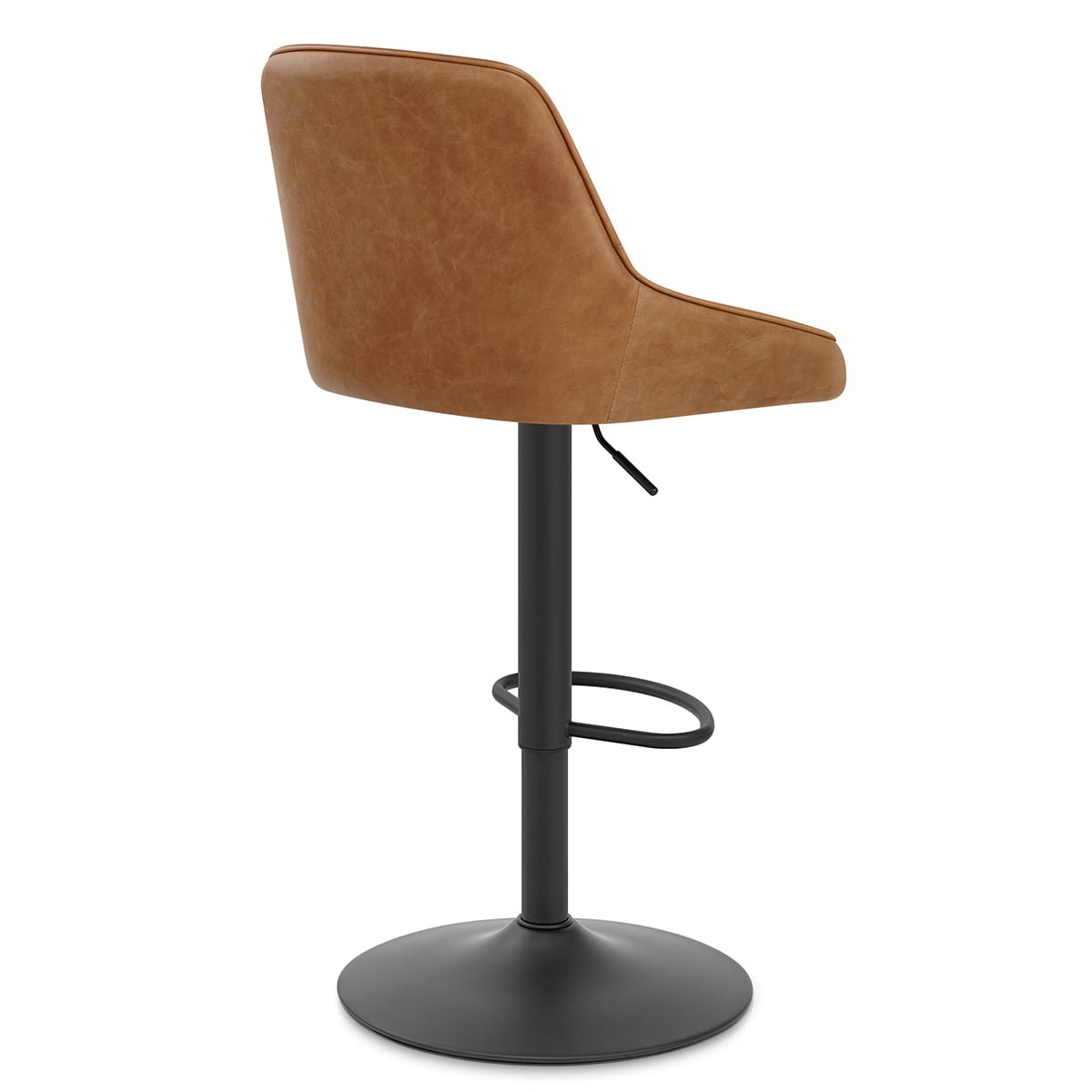 Melbourne Real Leather Stool Antique Brown