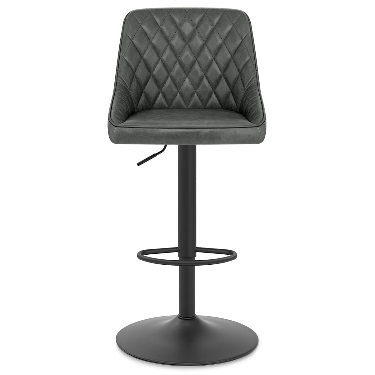 Melbourne Real Leather Stool Antique Slate