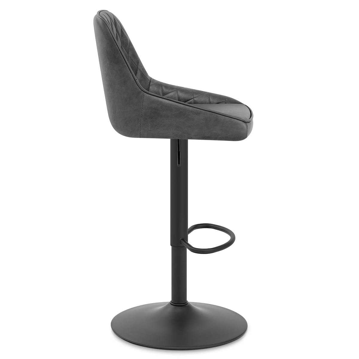 Melbourne Real Leather Stool Antique Slate