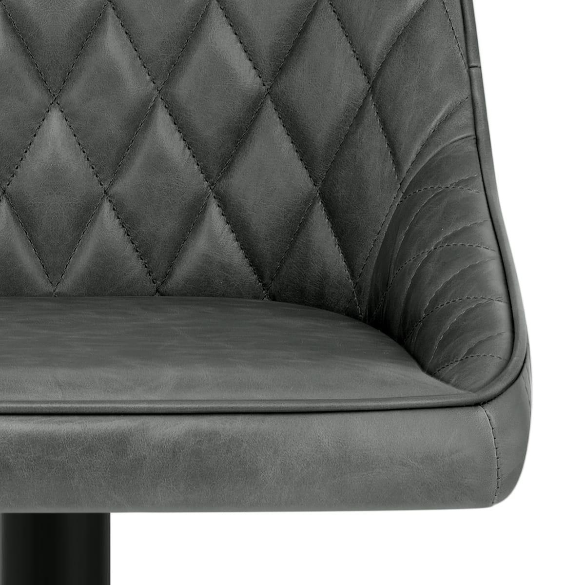 Melbourne Real Leather Stool Antique Slate