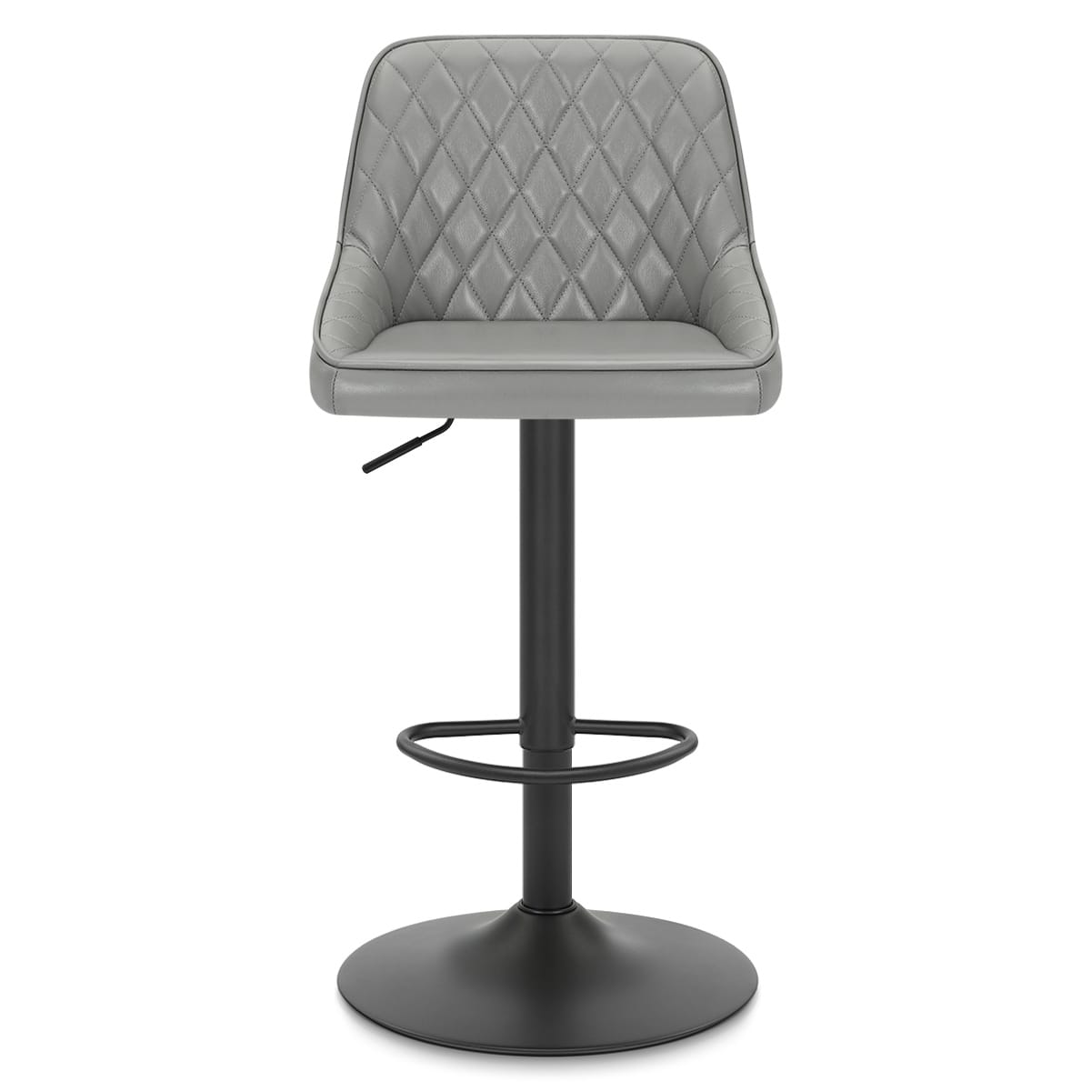 Melbourne Real Leather Stool Grey