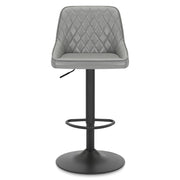 Melbourne Real Leather Stool Grey