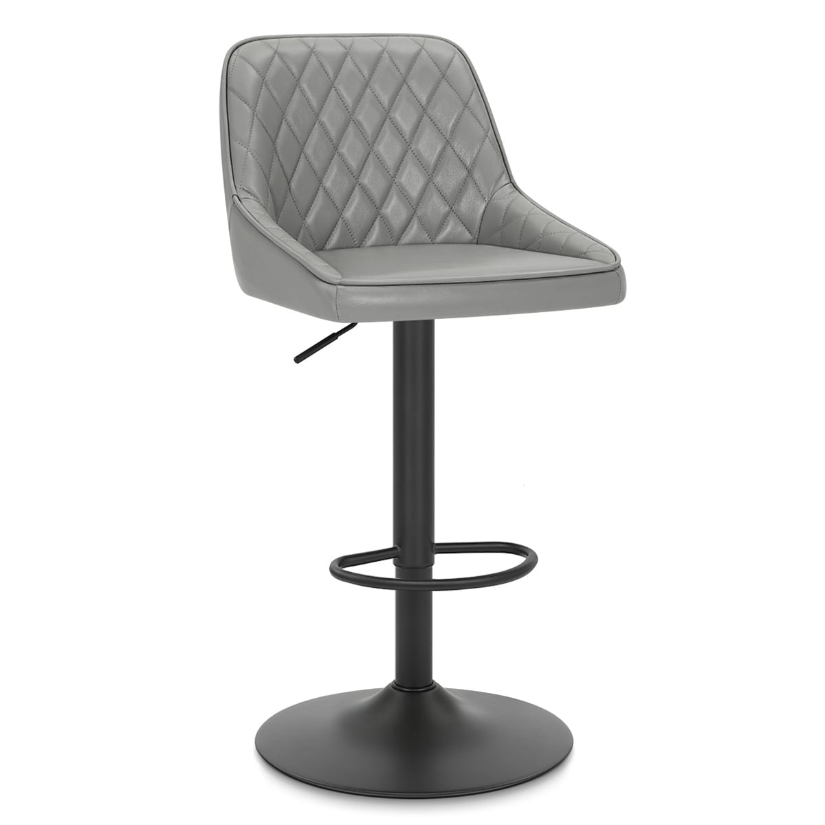 Melbourne Real Leather Stool Grey