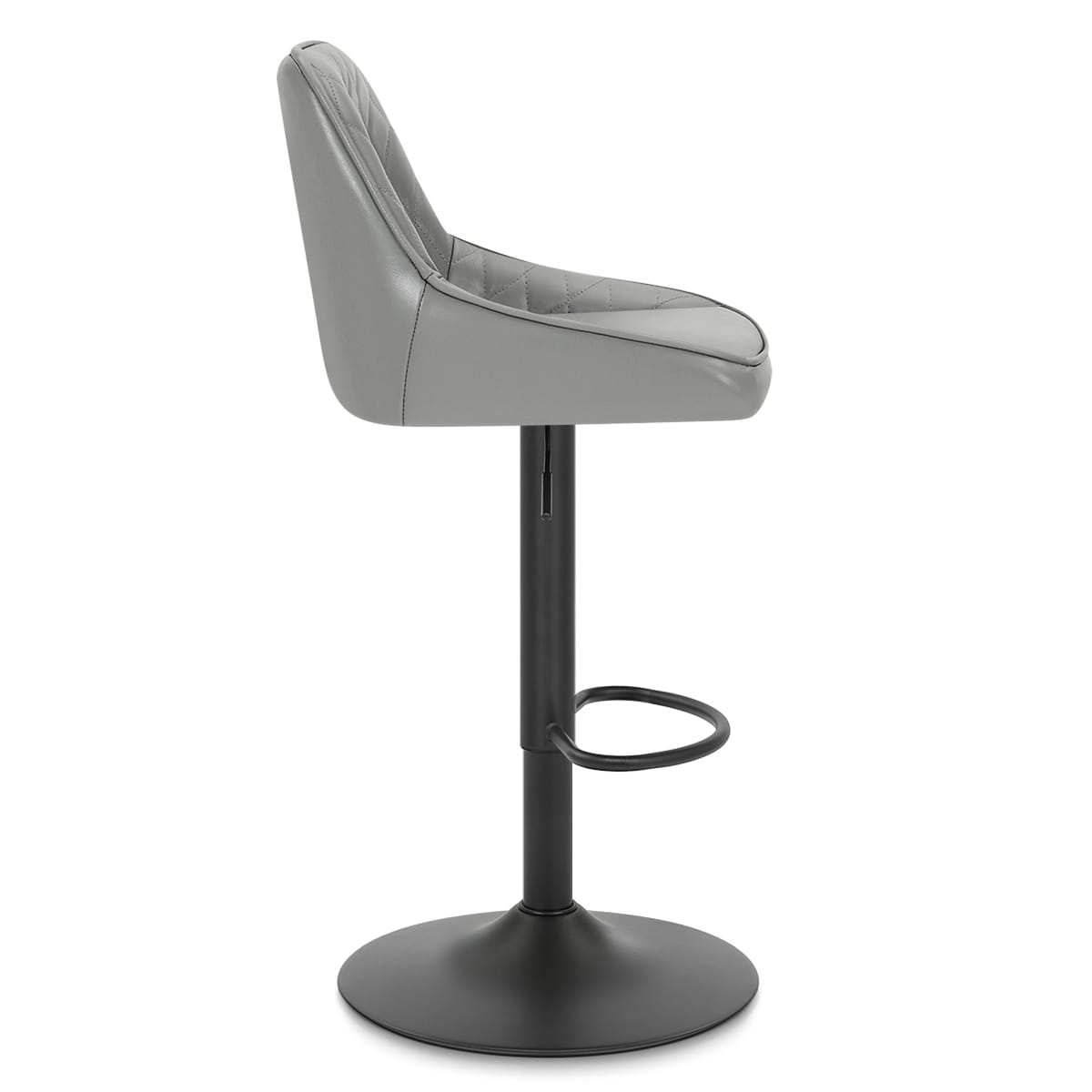 Melbourne Real Leather Stool Grey