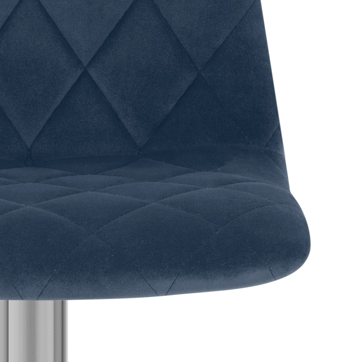 Melody Brushed Stool Blue Velvet