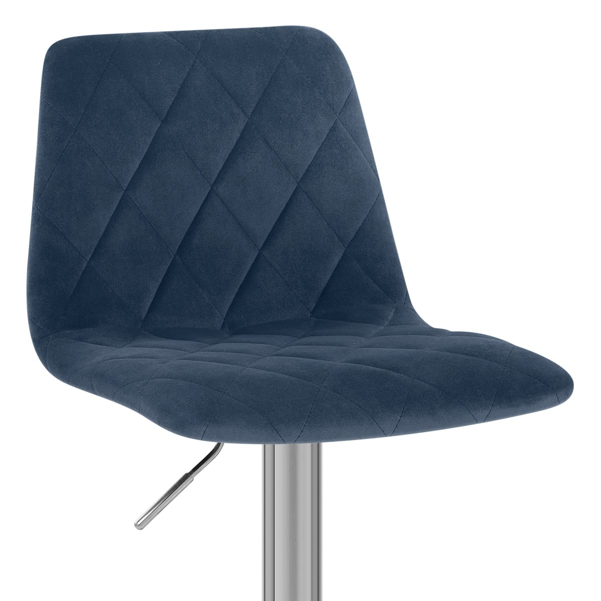 Melody Brushed Stool Blue Velvet