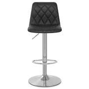 Melody Real Leather Brushed Stool Black