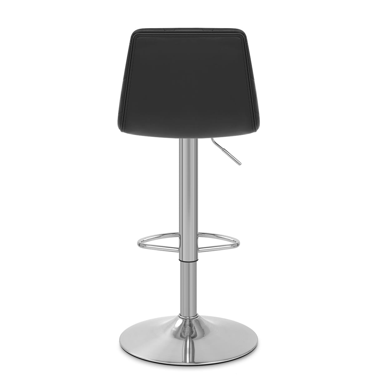 Melody Real Leather Brushed Stool Black