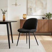 Mia Dining Chair Black Fabric