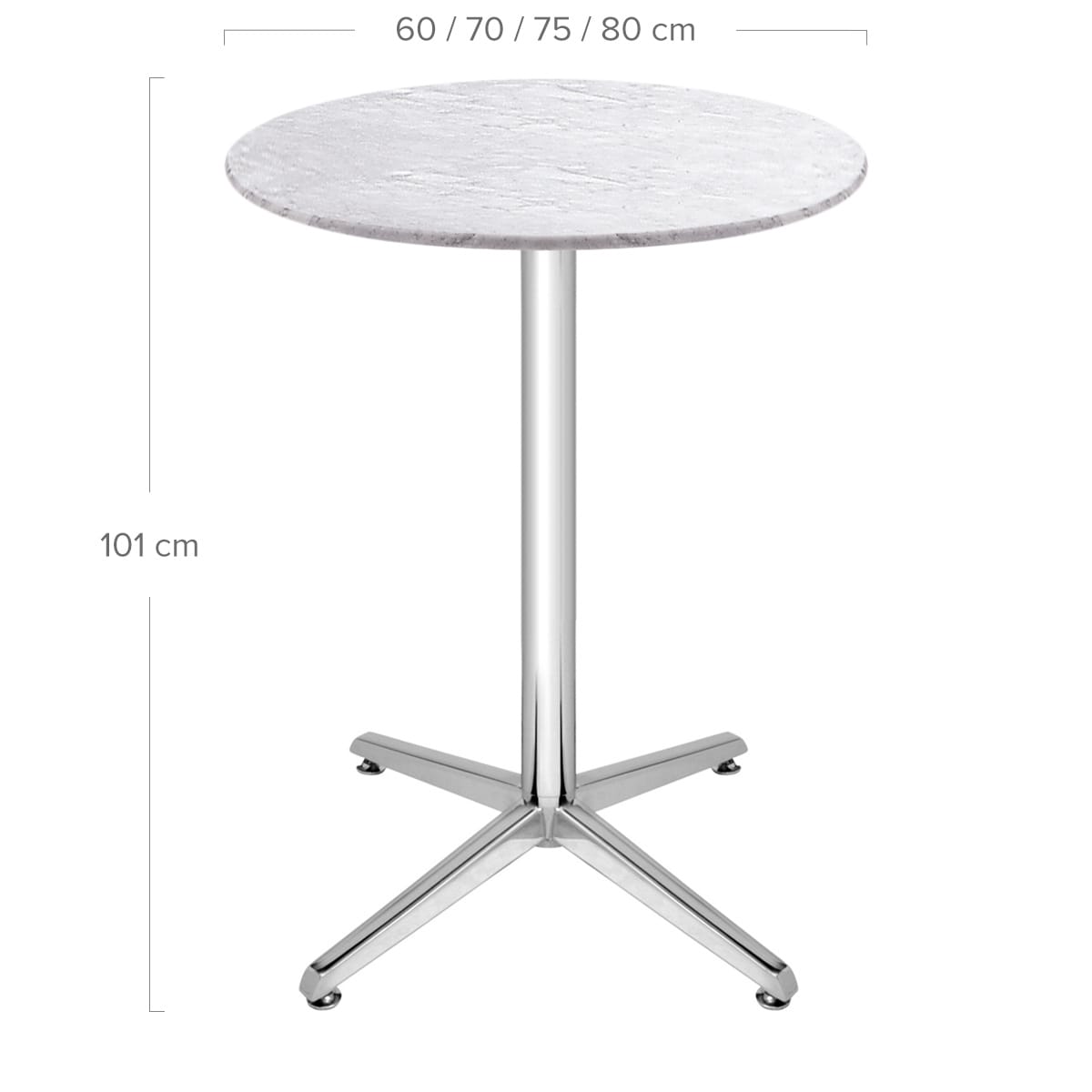 Milan Bar Stool Table Stone Top