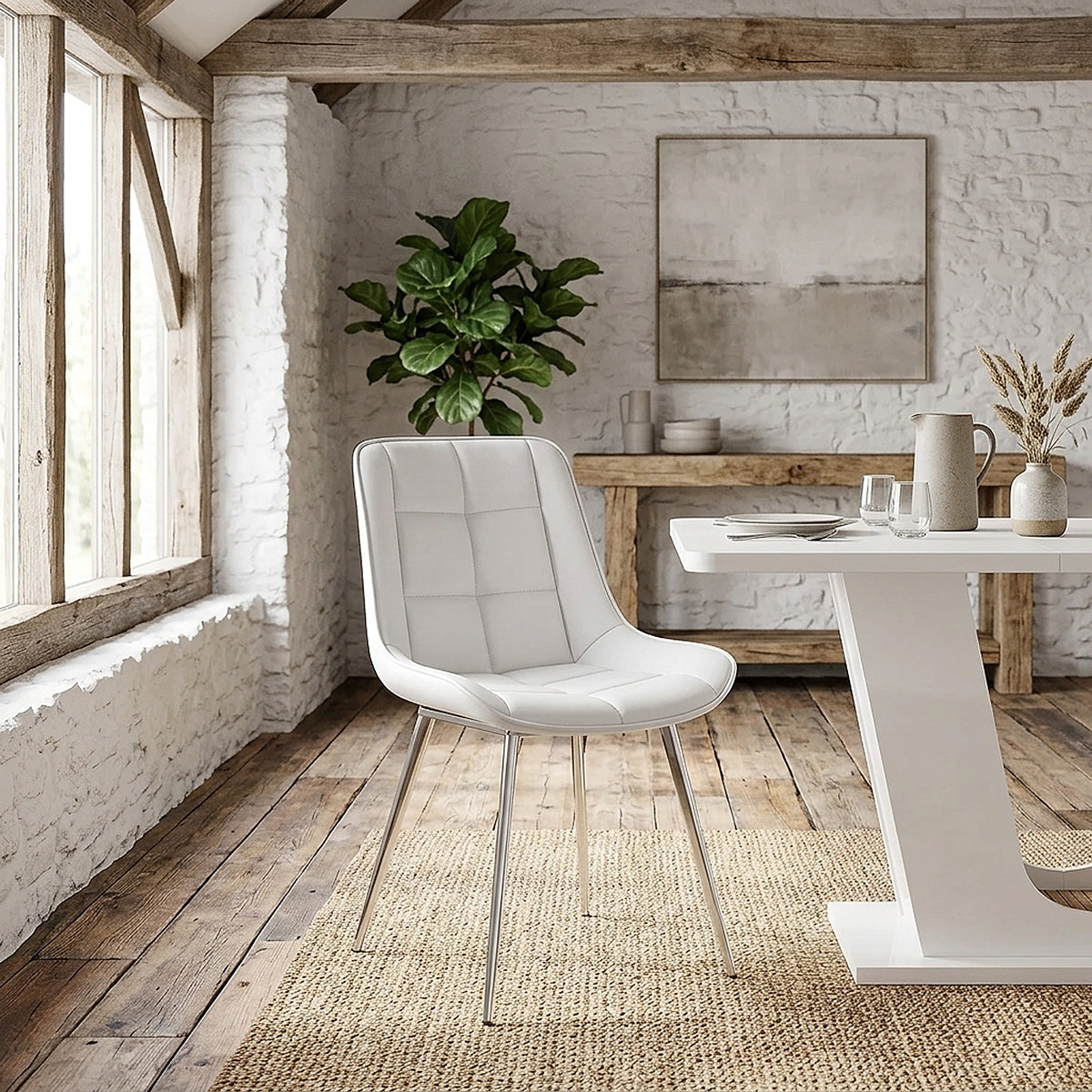 Milano Dining Chair White