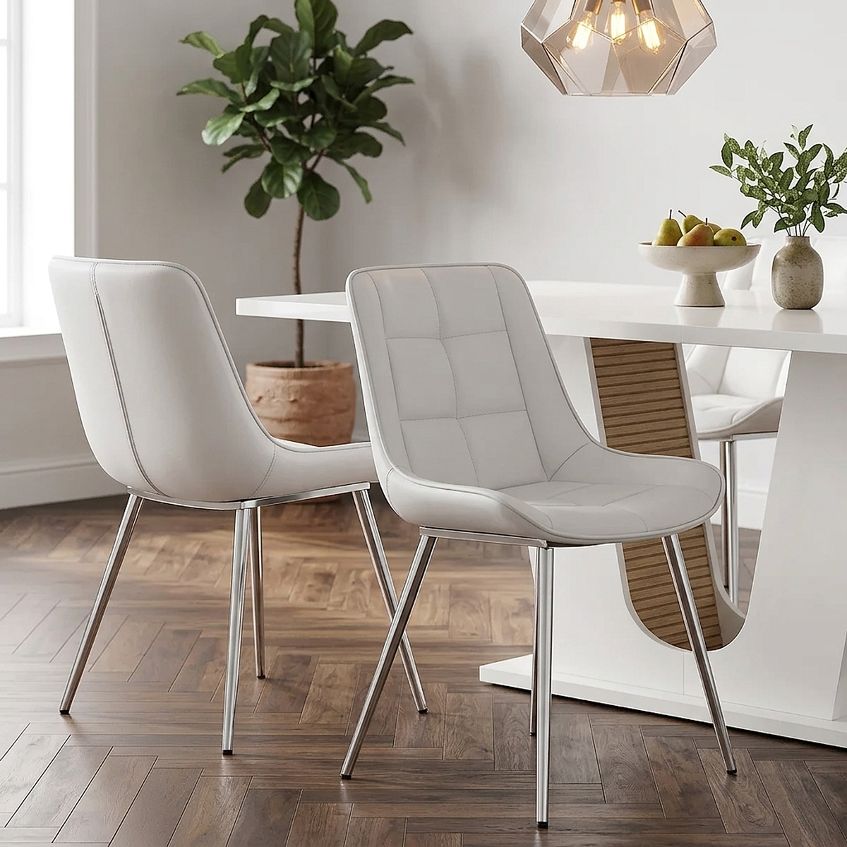 Milano Dining Chair White