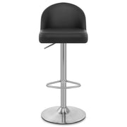 Mimi Brushed Steel Stool Black