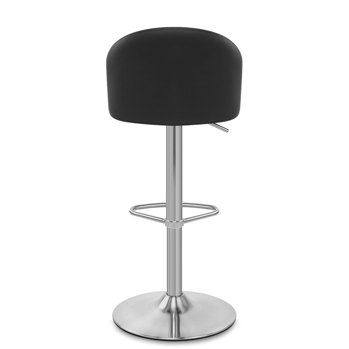 Mimi Brushed Steel Stool Black