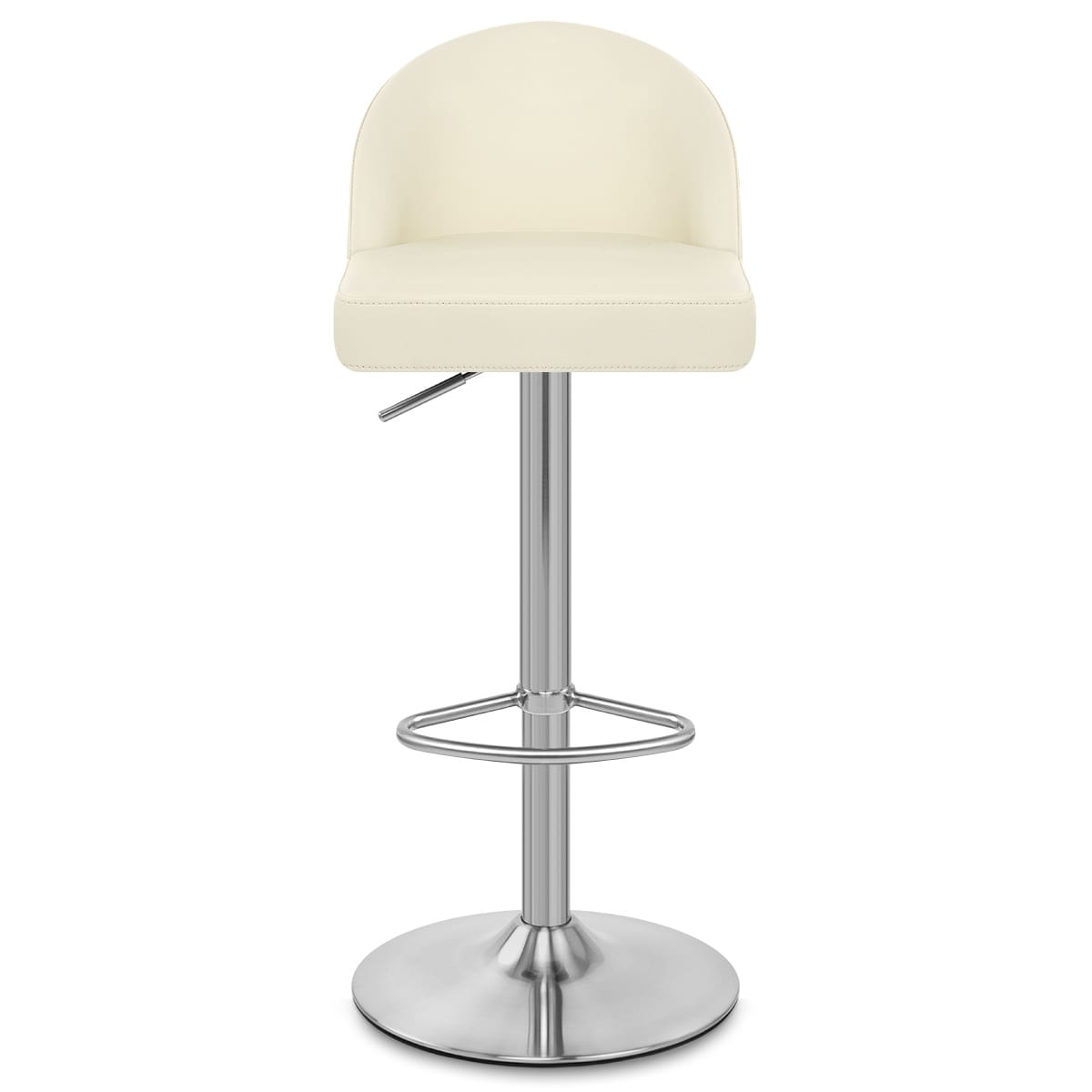 Mimi Brushed Steel Stool Cream