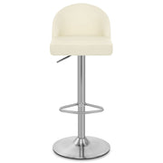 Mimi Brushed Steel Stool Cream