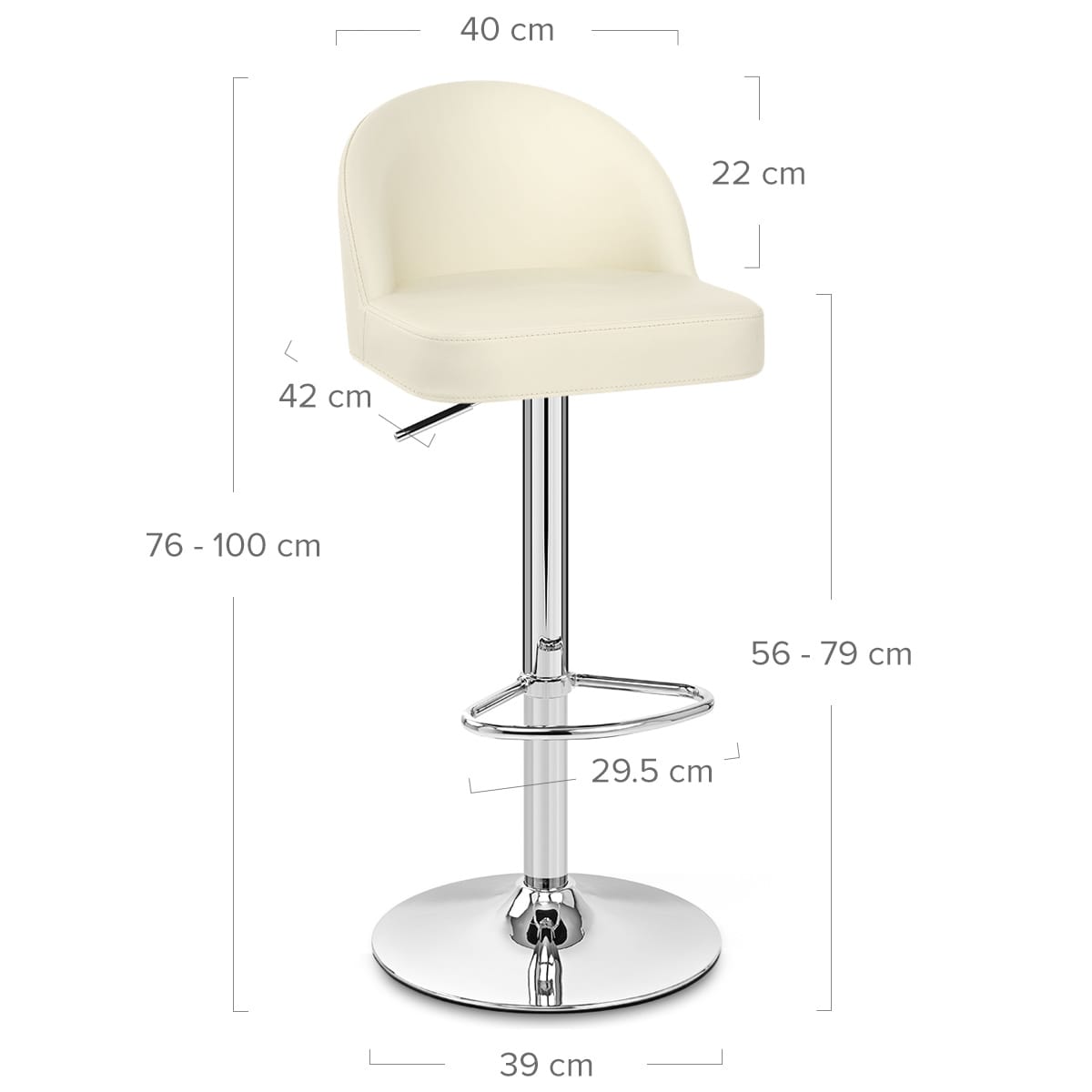 Mimi Chrome Stool Cream