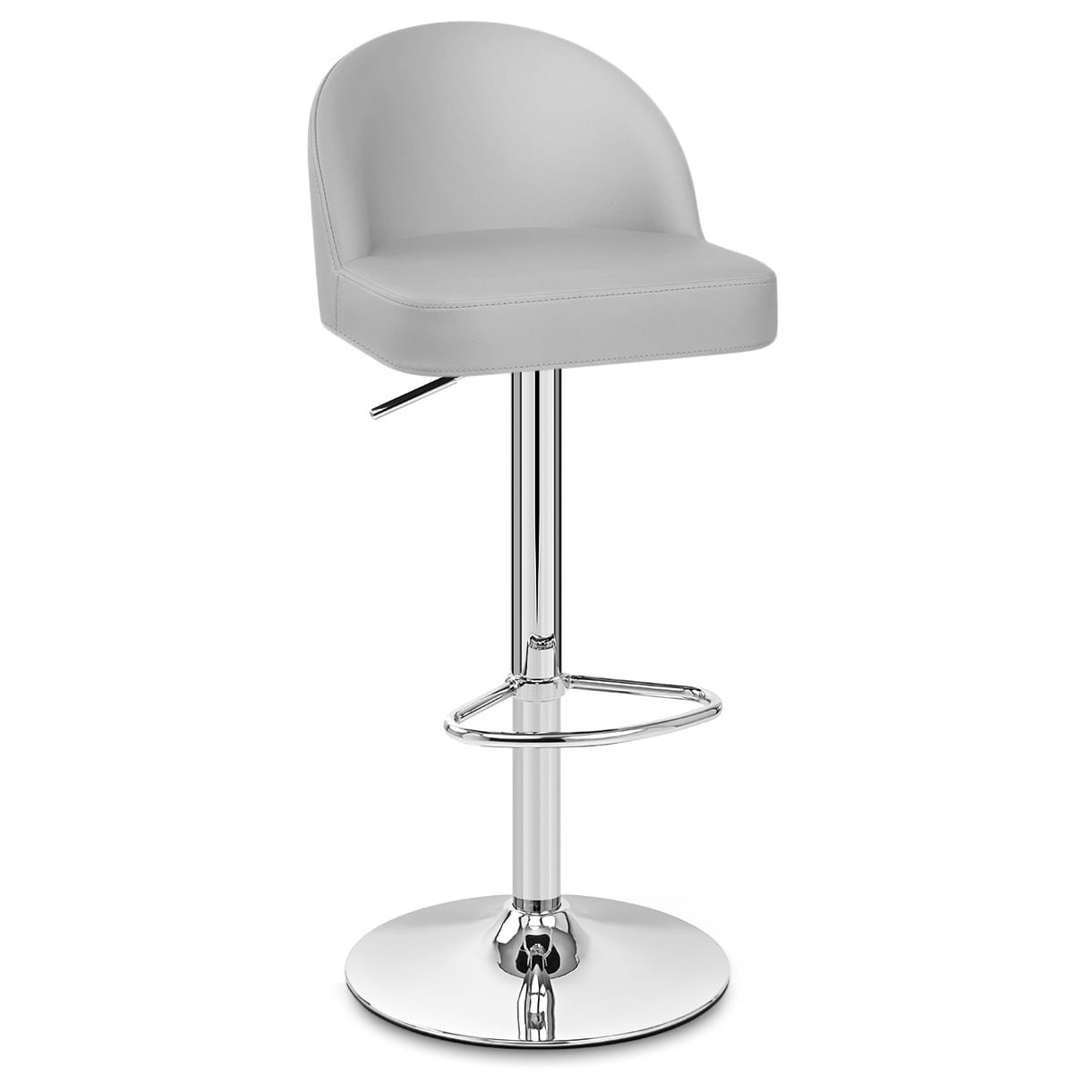 Mimi Chrome Stool Grey