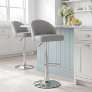 Mimi Chrome Stool Grey