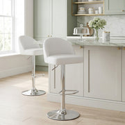 Mimi Chrome Stool White